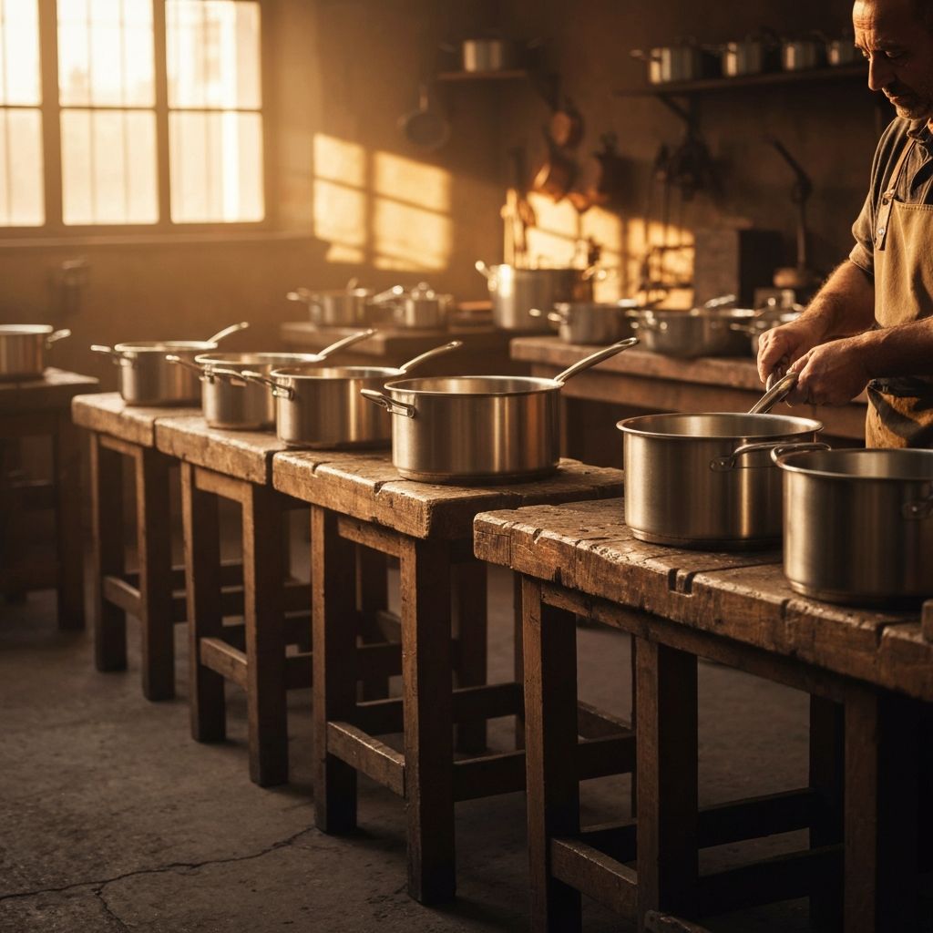 Artisan metalworking in Northern Italy — the production home of Williams Sonoma Thermo-Clad cookware
