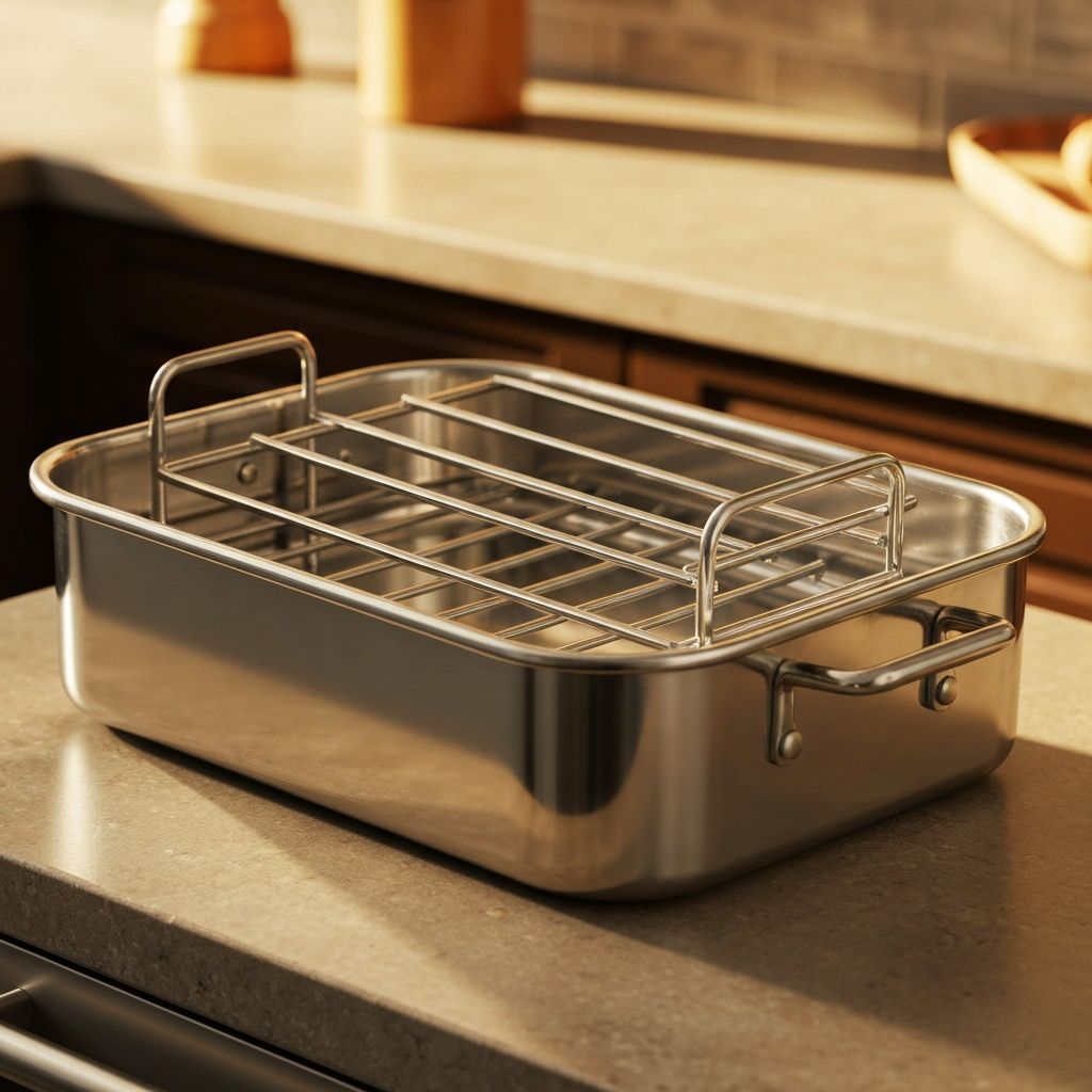 Williams Sonoma Ultimate Roaster with U-shaped rack for maximum air circulation